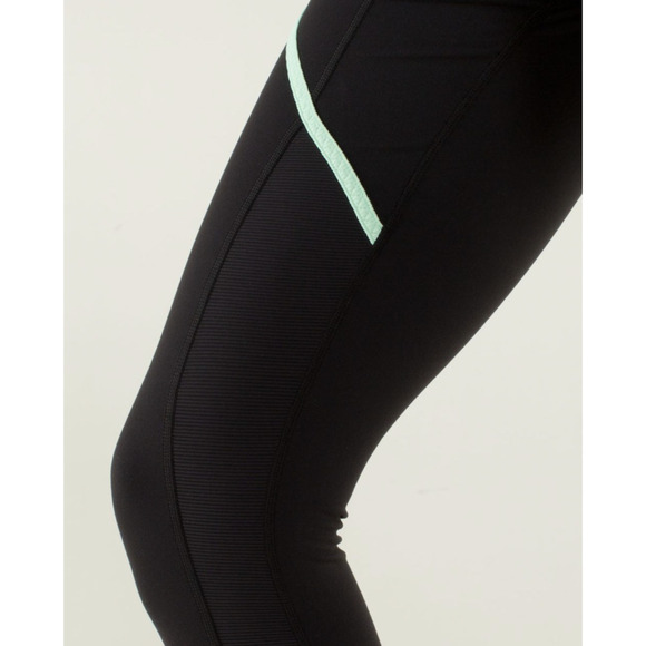 Lululemon Tight Fit Crop 6 Black Mint NWOT - Picture 6 of 13